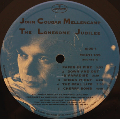 John Cougar Mellencamp. The Lonesome Jubilee ( Gatefold ) VG+VG