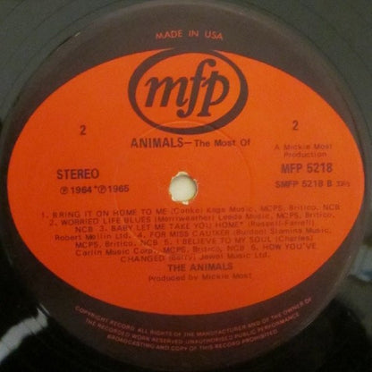 Animals. The Most Of VG+VG+