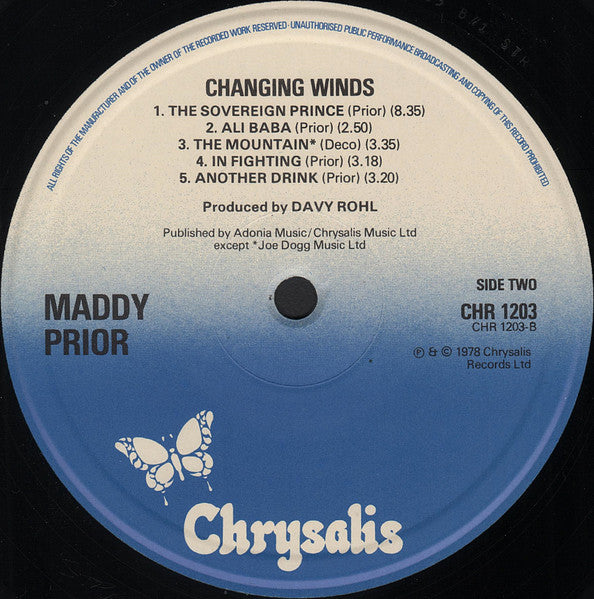 Maddy Prior. Changing Winds VG+VG