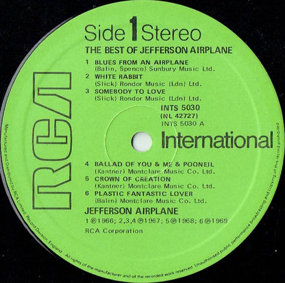 Jefferson Airplane. The Best Of Jefferson Airplane VG+VG