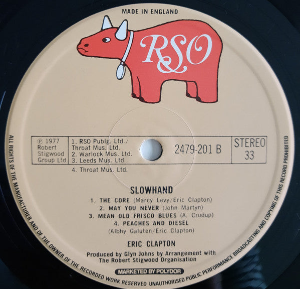 Eric Clapton. Slowhand ( Gatefold ) VG+VG
