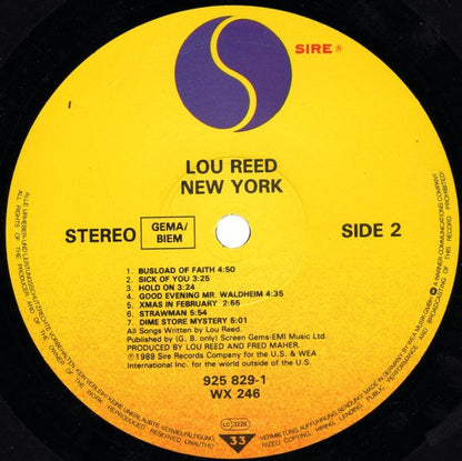 Lou Reed. New York ( Booklet ) VG+VG+