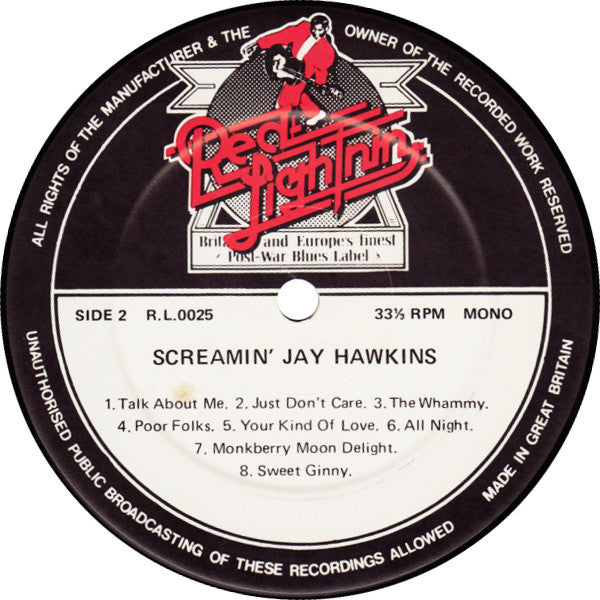 Screamin' Jay Hawkins. Screamin' The Blues VG+VG