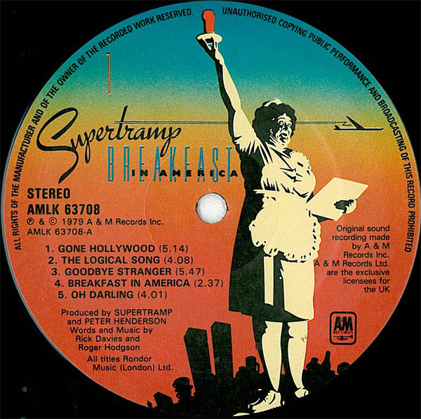 Supertramp. Breakfast In America VG+VG