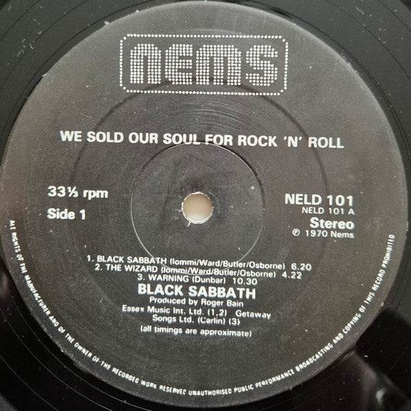 Black Sabbath. We Sold Our Soul For Rock 'N Roll ( Double Gatefold Re Issue ) VG+VG