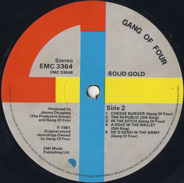 Gang Of Four. Solid Gold VG+VG