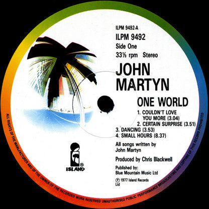 John Martyn. One World ( Re Issue ) VG+VG