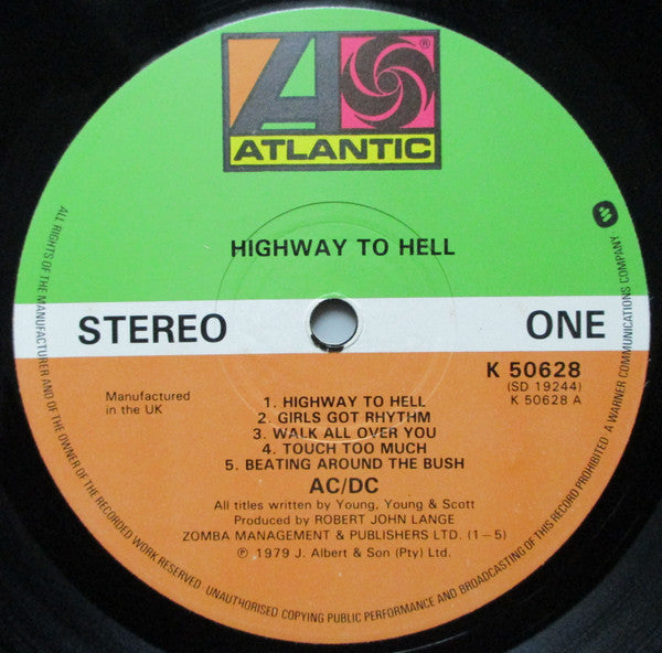 AC / DC. Highway To Hell ( K 50628 ) VG+VG