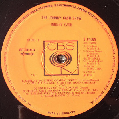 Johnny Cash. The Johnny Cash Show ( Ex Library ) VG+VG