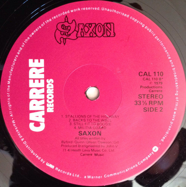 Saxon. Saxon VG+VG