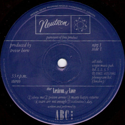 ABC. The Lexicon Of Love VG+VG