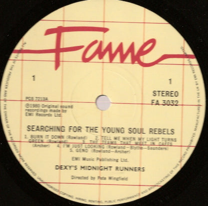 Dexys Midnight Runners. Searching For The Young Soul Rebels ( Re Issue ) VG+VG