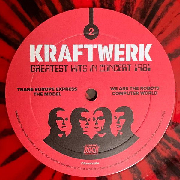 Kraftwerk.  Greatest Hits In Concert 1981 Ltd Edition 500 hand numbered copies