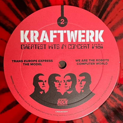 Kraftwerk.  Greatest Hits In Concert 1981 Ltd Edition 500 hand numbered copies