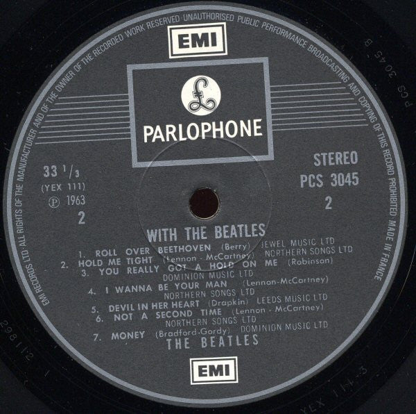 The Beatles. With The Beatles ( Reissue, Stereo, French Export Pressing ) VG+VG