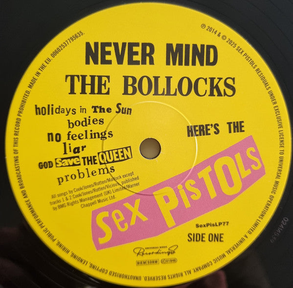 Sex Pistols. Never Mind The Bollocks Here's The Sex Pistols ( Re Issue ) VG+VG+