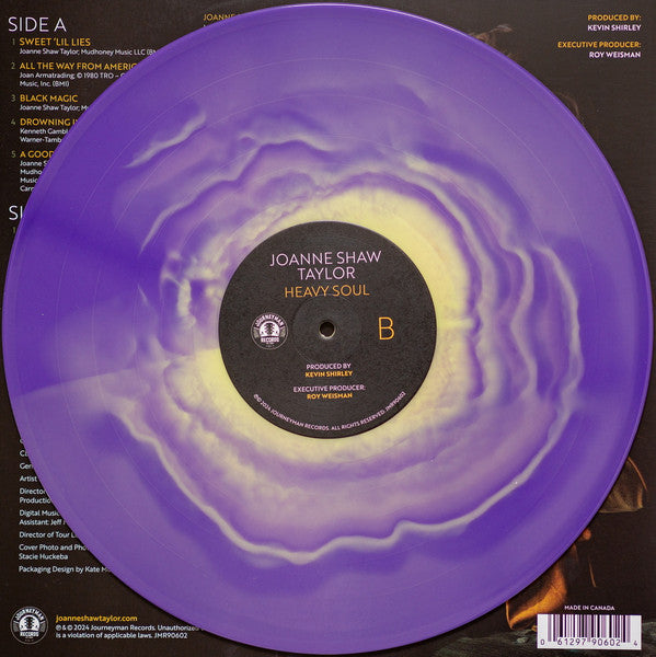 Joanne Shaw Taylor. Heavy Soul ( Violet Lightning Vinyl ) VG+VG+