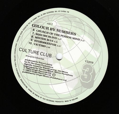 Culture Club. Colour By Numbers VG+VG - Ad-Astra Records