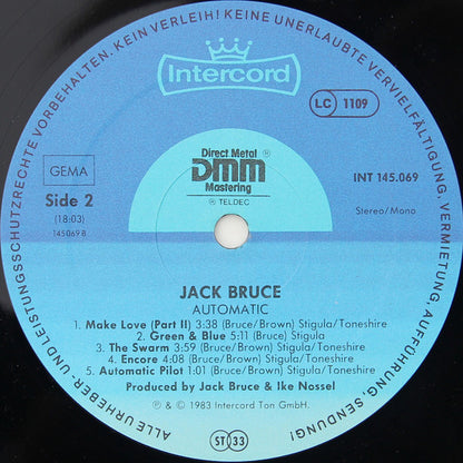 Jack Bruce. Automatic VG+VG