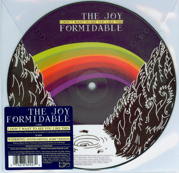 The Joy Formidable. I Don't Want To See You Like This ( 7", 45 RPM, Single, Picture Disc ) VG+VG