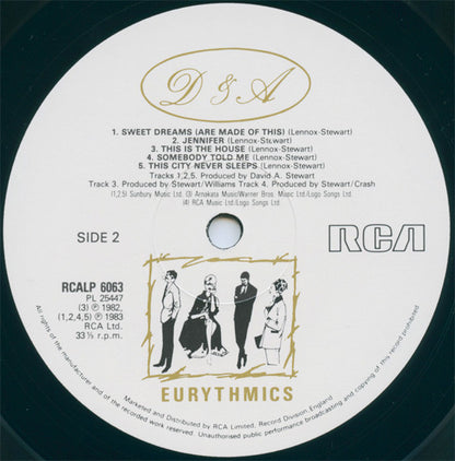 Eurythmics. Sweet Dreams (Are Made Of This) VG+VG