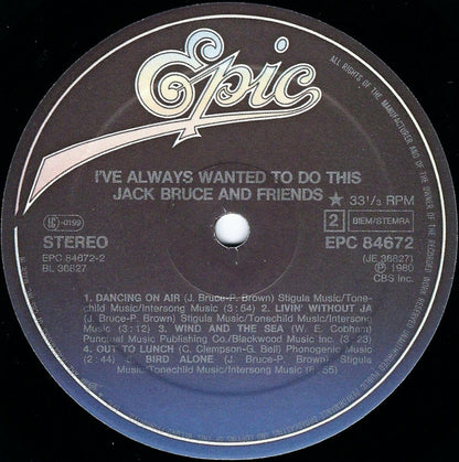 Jack Bruce And Friends. I've Always Wanted To Do This VG+VG