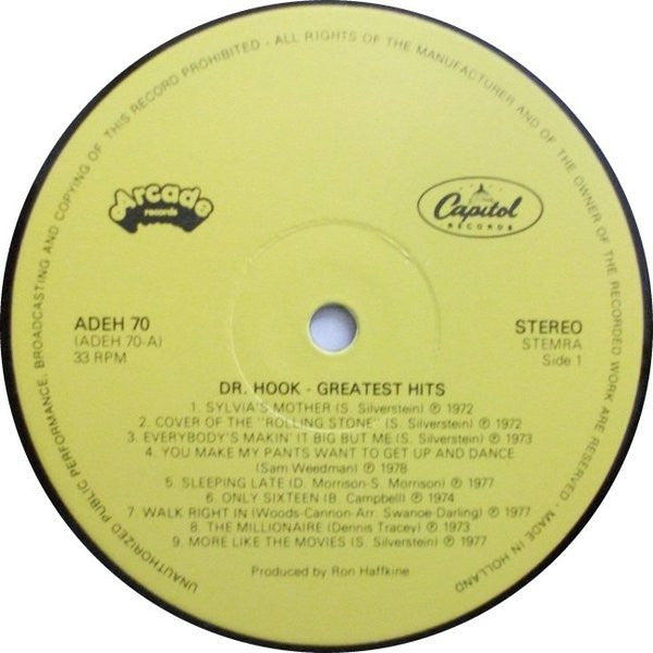 Dr. Hook. Greatest Hits VG+VG