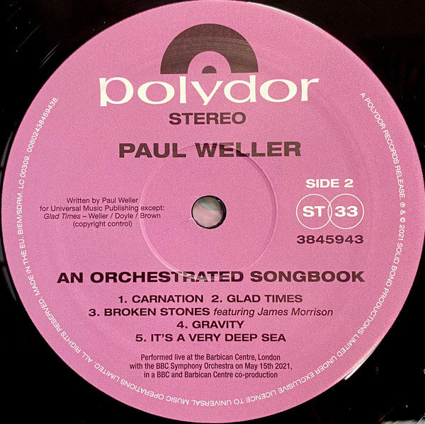 Paul Weller. With Jules Buckley & The BBC Symphony Orchestra ( 2 x LP )