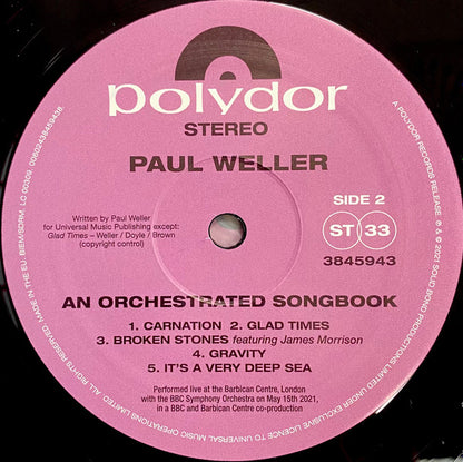Paul Weller. With Jules Buckley & The BBC Symphony Orchestra ( 2 x LP )