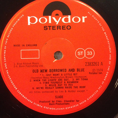 Slade. Old New Borrowed And Blue ( Gatefold ) VG VG