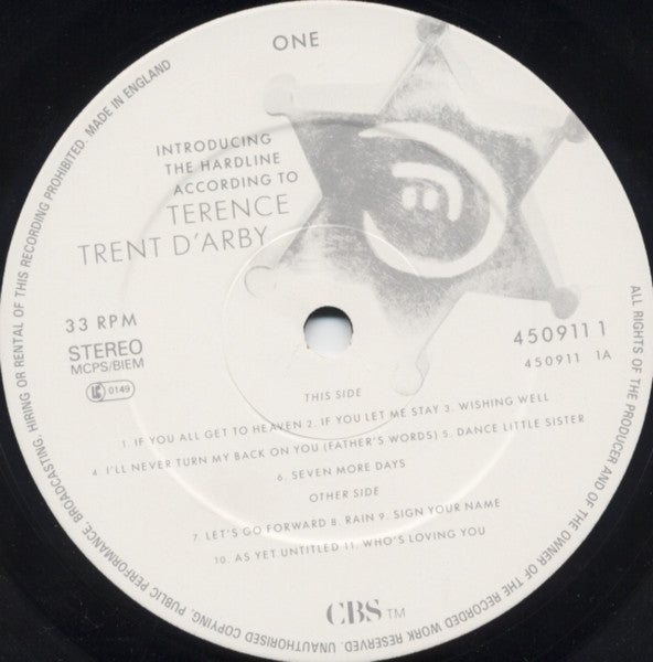 Terence Trent D'Arby.  Introducing The Hardline According To Terence Trent D'Arby VG+VG