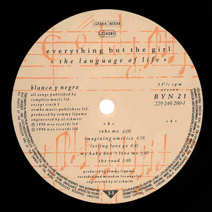 Everything But The Girl. The Language Of Life VG+VG