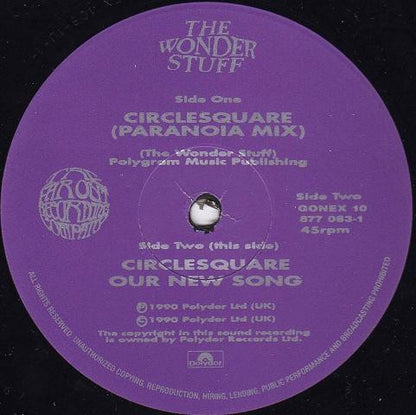 The Wonder Stuff. Circlesquare 12"45rpm VG+VG+