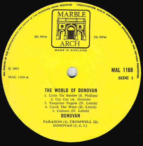 Donovan. The World Of Donovan ( Mono Flipback ) VG+VG