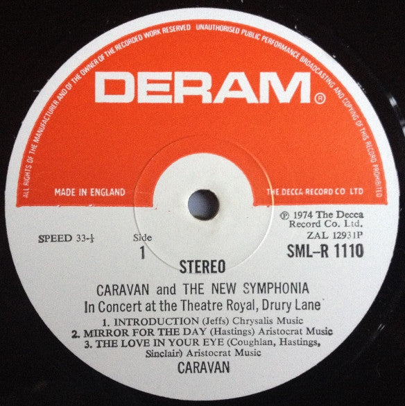 Caravan & The New Symphonia. Caravan & The New Symphonia VG+VG