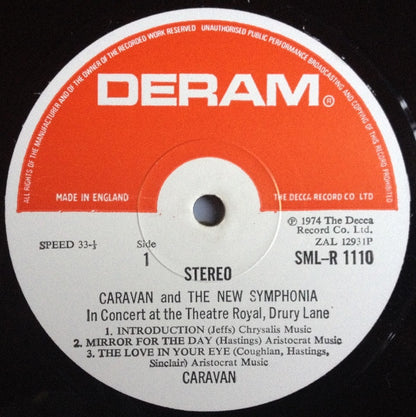 Caravan & The New Symphonia. Caravan & The New Symphonia VG+VG