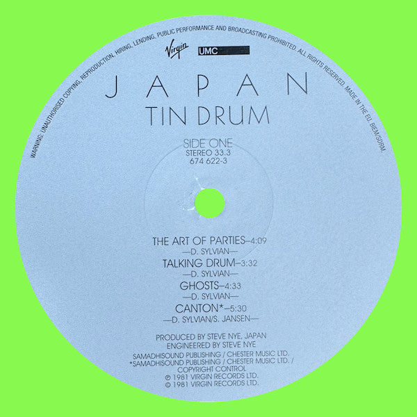 Japan. Tin Drum ( Reissue, Remastered, 180 Gram Heavyweight )