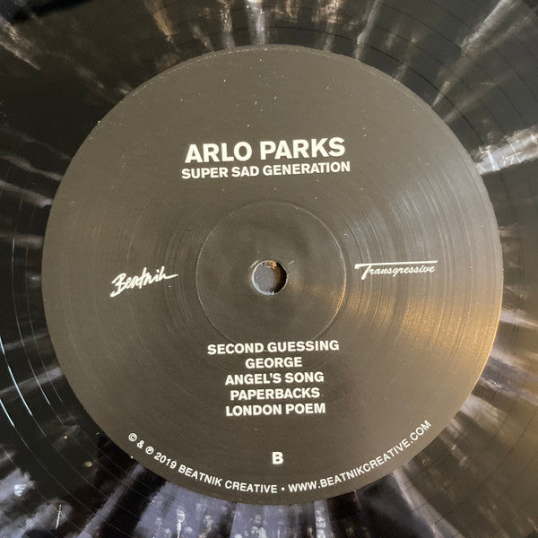 Arlo Parks. Super Sad Generation ( Limited Edition, Reissue, Clear + Black Splatter ) VG+VG+
