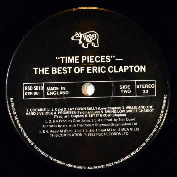 Eric Clapton. Time Pieces - The Best Of Eric Clapton VG+VG - Ad-Astra Records