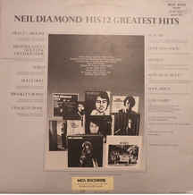 Neil Diamond / His 12 Greatest Hits VG+VG - Ad-Astra Records