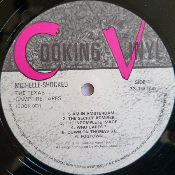 MIchelle - Shocked. The Texas Campfire Tapes VG+VG - Ad-Astra Records