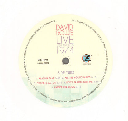 David Bowie. Live Los Angeles 1974 ( Double White 180g Vinyl )
