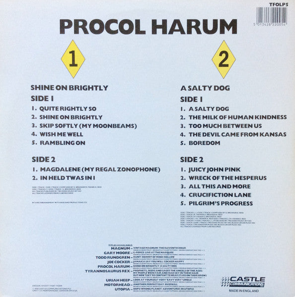 Procol Harum. Shine On Brightly / A Salty Dog ( Double ) VG+VG