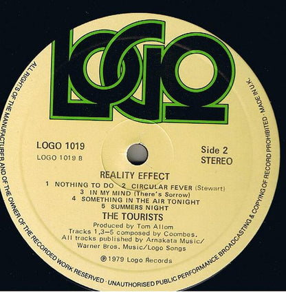 The Tourists. Reality Effect VG+VG - Ad-Astra Records