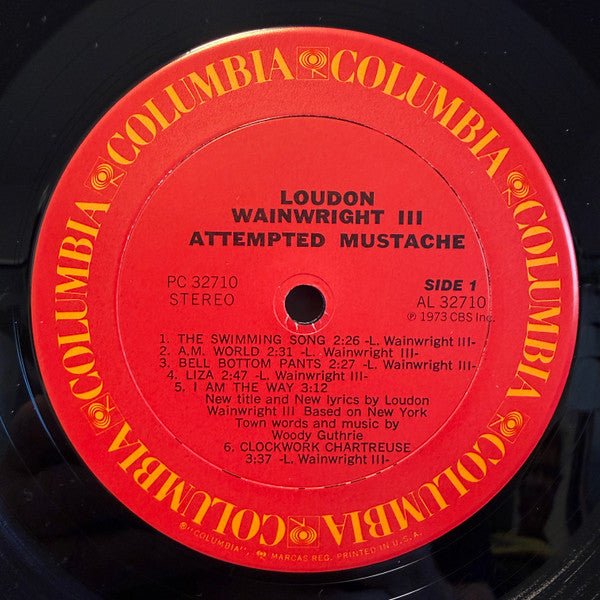 Loudon Wainwright III.  Attempted Mustache ( Reissue, Stereo, Carrollton Pressing ) VG+VG