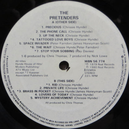 The Pretenders. Pretenders ( Dutch Release ) VG VG - Ad-Astra Records