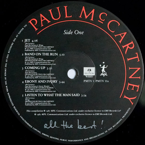Paul McCartney. All The Best ! ( Double ) VG+VG