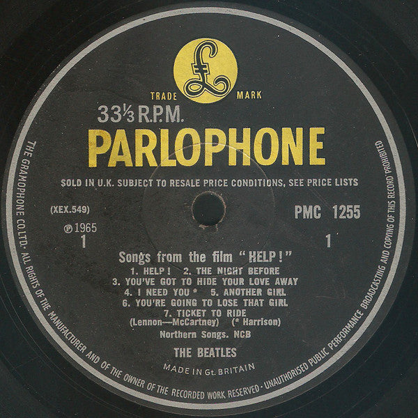 The Beatles. Help Mono ( 1st Pressing ) VG G+