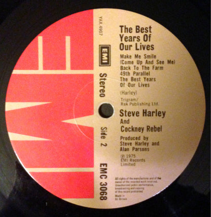 Steve Harley & Cockney Rebel. The Best Years Of Our Lives VG+VG