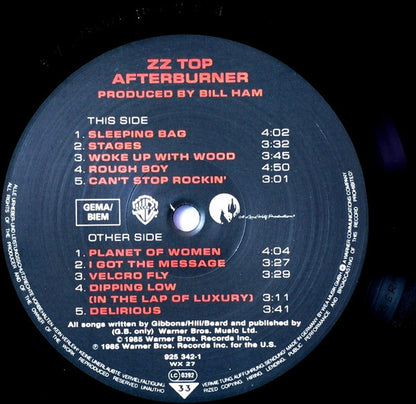 ZZ Top. Afterburner VG+VG